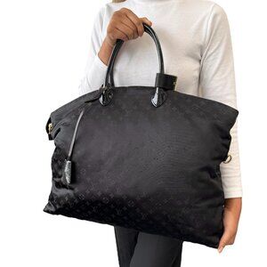 LOUIS VUITTON Vintage Monogram Lockit Tote Bag Handbag 2way Black Gold [106378]